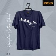 Leebas Halfsleeve Cotton Tshirt Navy Color - MB01