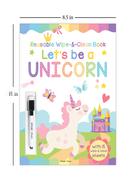 Let's be a Unicorn Reusable Wipe And Clean Activity Book