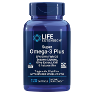 Life Extention Super Omega-3 Plus EPA DHA Fish Oil, Sesame Lignans, Olive Extract, Krill And Astaxanthin - 120 softgels