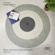 Light Green and Gray Jute Rug 02