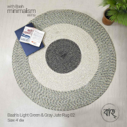 Light Green and Gray Jute Rug 02 icon