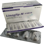 Linaglip-M 5mg, 1000mg Tablet–4's Strip