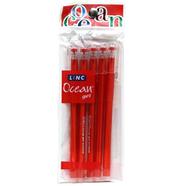 Linc Ocean Gel Pen Red Ink - 5Pcs