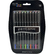 Linc Pentonic Color Ball Pen Multi Color Ink 10 Pcs