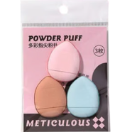 Lmltop Meticulous Powder Puff ( Finger Puff ) - 3 Pcs - 6920443206620