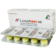 Losatan HZ 50 mg, 12.5 mg Tablet–10's Strip