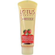 Lotus Herbals Berryscrub Strawberry And Aloe Vera Exfoliating Face Wash 120gm 