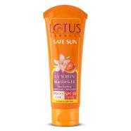 Lotus Herbals Safe Sunscreen UV Matte Gel Pa triple plus Spf 50 Uvb 100gm - 49756