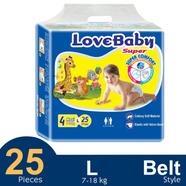 Love Baby Belt System Baby Daiper (L Size) (7-18 kg) (25pcs) - (Code 894113320085)
