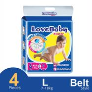 Love Baby Belt System Baby Daiper (L Size) (7-18kg) (4pcs) - (Code 8941133200313)