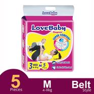 Love Baby Belt System Baby Daiper (M Size) (4-9kg) (5pcs) - (Code 8941133200306)