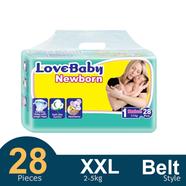 Love Baby Belt System Baby Daiper (New Born) (2-5kg) (28pcs) - (Code 8941133200436)