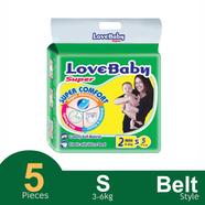 Love Baby Belt System Baby Daiper (S Size) (3-6kg) (5pcs) - (Code 8941133200290)
