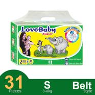 Love Baby Belt System Baby Daiper (S Size) (3-6kg) (31pcs) - (Code 8941133200122)