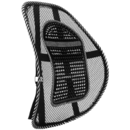 Lumbar Support Cushion - Ergonomic Right Back Support for Chairs and Seats - Black Color