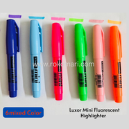 Luxor Mini Fluorescent Highlighter 6Mixed Color.