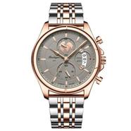 Luxury Brand Casual Silver Rose Gold Men Watch