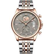 Luxury Brand Casual Silver Rose Gold Men Watch