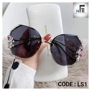 Luxury Brand Designer Sunglasses High Quality Rhinestone Sun Glasses Big Diamond Bling Eyeglasses Fashion Shades For Women Uv400 LS1