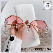 Luxury Brand Designer Sunglasses High Quality Rhinestone Sun Glasses Big Diamond Bling Eyeglasses Fashion Shades for Women - Uv400 LS6