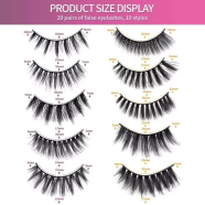 MAANGE Fluffy Mink False Eyelashes Dramatic Volume 20 Pairs Lashes - 3D/5D - 32896 icon