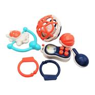 MIMI BELL ERES For New Born Baby Rattle and Teether - 5 Pcs (mimi_bells_pack_m3) - Model - 3 