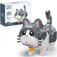 MOYU 673 PCS Cute Animal Cat Diamond Building Bricks Block DIY Mini Micro Building Block Set For Children
