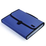 M ‍And G 12 Pockets Expanding File Folder With Handle And Lid A4 Size- AWT90959 - Blue and Gray