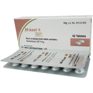 M-Kast ODT 4 mg Chewable 14's Strip Tablet icon
