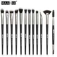 Maange 12 pcs Eye Brush Sets - Black Color - 32081