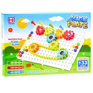 Magic Puzzle Plate For Kids Blocks Sprocket Puzzle Screwdriver