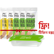 Godrej Magic Ready To Mix Handwash Pack of 5 (9gm x 5) Bye 1 Get 1 Pcs Tiffin Box Free