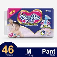 MamyPoko Pants Premium Extra Absorb Pant System Baby Diaper (M Size) (7-12Kg) (46Pcs)