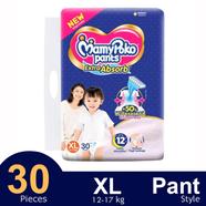 MamyPoko Pants Premium Extra Absorb Pant System Baby Diaper (XL Size) (12-17Kg) (30Pcs)