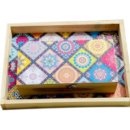 Mandela Tray Plus Tea Box, Combo Set. icon