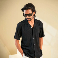 Manfare Premium Cuban Collar Half Shirt for Men - MS-74