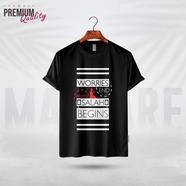 Manfare Premium Graphics T Shirt Black Color For Men - MF-423