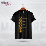 Manfare Premium Graphics T Shirt Black Color For Men - MF-386