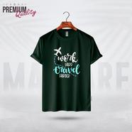Manfare Premium Graphics T Shirt Bottle Green Color For Men - MF-353