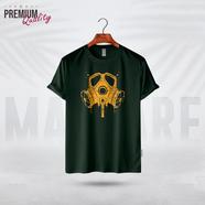 Manfare Premium Graphics T Shirt Bottle Green Color For Men - MF-227