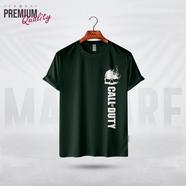 Manfare Premium Graphics T Shirt Bottle Green Color For Men - MF-265
