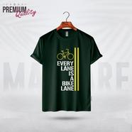 Manfare Premium Graphics T Shirt Bottle Green Color For Men - MF-356