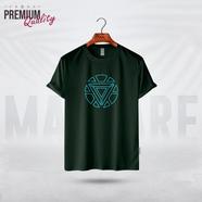 Manfare Premium Graphics T Shirt Bottle Green Color For Men - MF-232