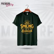 Manfare Premium Graphics T Shirt Bottle Green Color For Men - MF-418