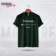 Manfare Premium Graphics T Shirt Bottle Green Color For Men - MF-255