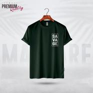 Manfare Premium Graphics T Shirt Bottle Green Color For Men - MF 244