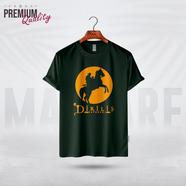Manfare Premium Graphics T Shirt Bottle Green Color For Men - MF-242
