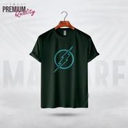 Manfare Premium Graphics T Shirt Bottle Green Color For Men - MF-231