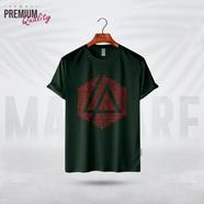 Manfare Premium Graphics T Shirt Bottle Green Color For Men - MF-420