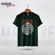 Manfare Premium Graphics T Shirt Bottle Green Color For Men - MF-350